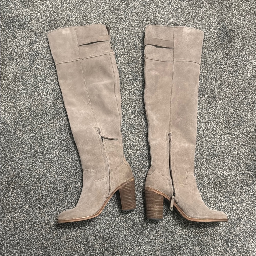 Dolce Vita Tan Genuine Suede OTK Boots 10 - Picture 2 of 3